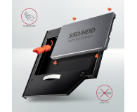 AXAGON Rama do napędu dysków optycznych na SSD/HDD 2.5”, LED,9.5mm RSS-CD09 - 1211988 - zdjęcie 6